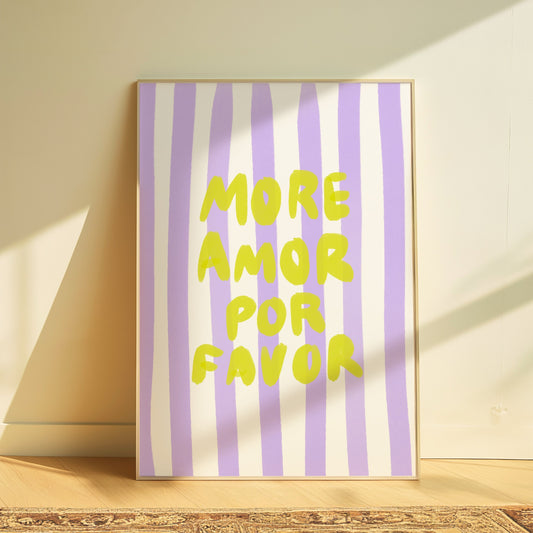 More Amor Por Favor | Home Print