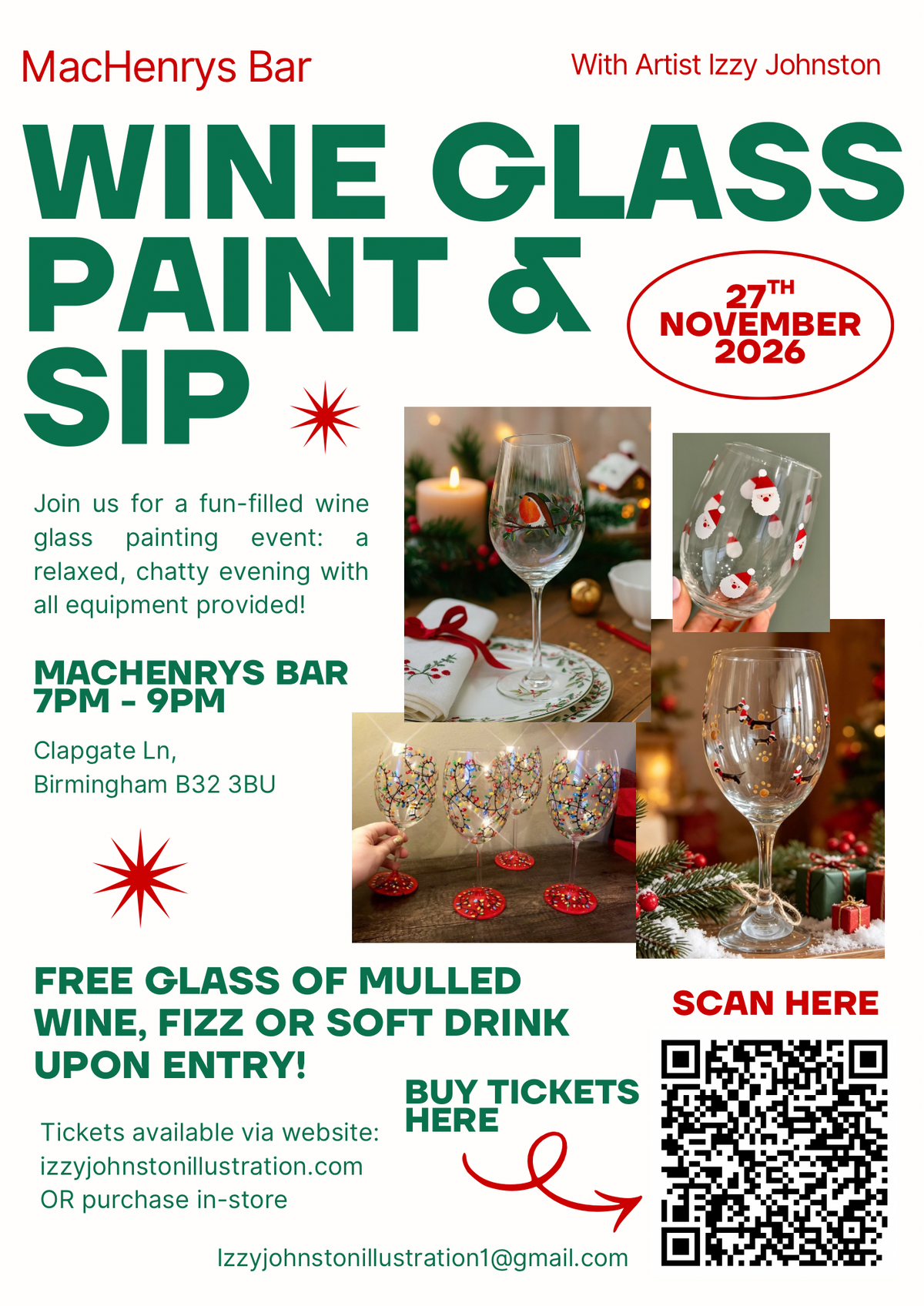 Wine Glass Painting Evening - MacHenrys Bar
