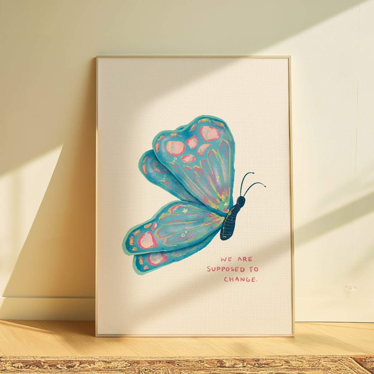 Motivational Butterfly Art Print