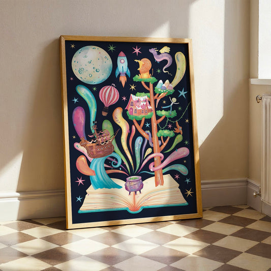 Storybook Night-Time Art Print