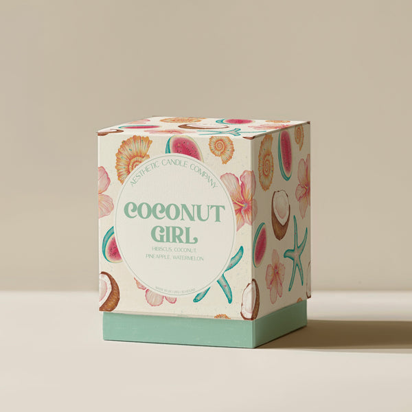 'Coconut Girl' Candle Packaging