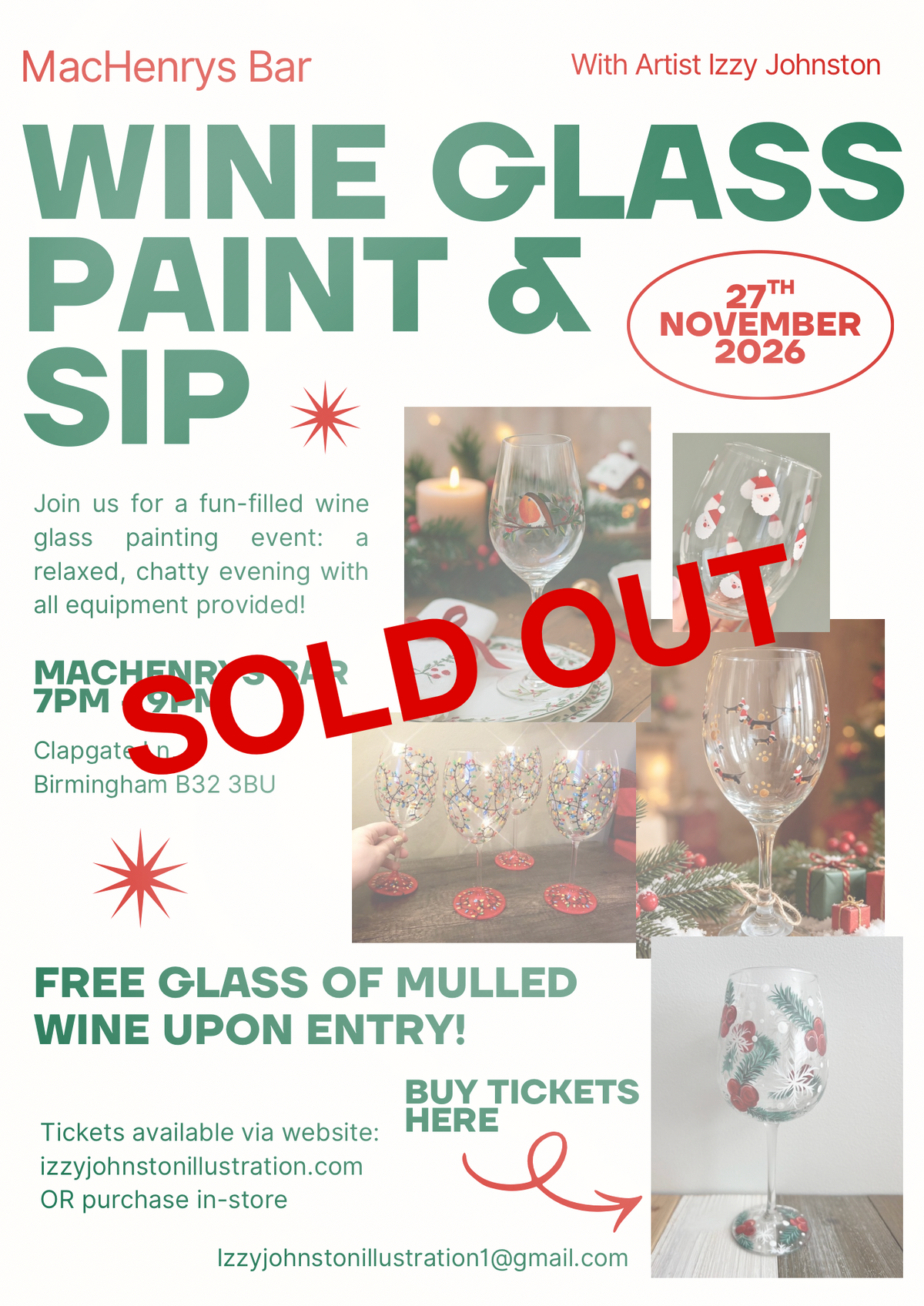 Wine Glass Painting Evening - MacHenrys Bar