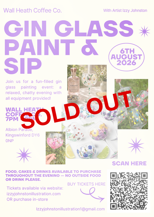 Gin Glass Paint & Sip - Wall Heath Coffee Co.