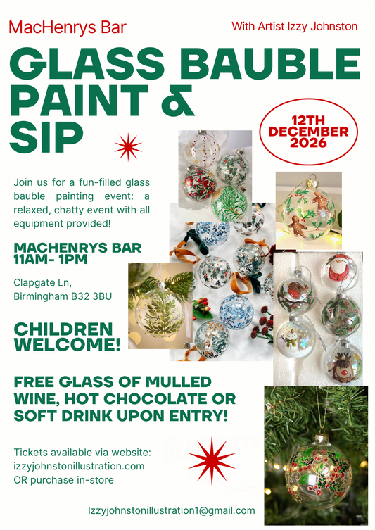 Glass Bauble Paint & Sip - Machenrys Bar