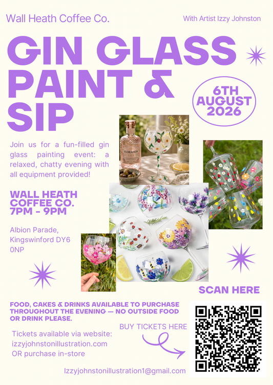 Gin Glass Paint & Sip - Wall Heath Coffee Co.