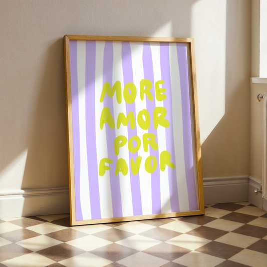 More Amor Por Favor | Home Print