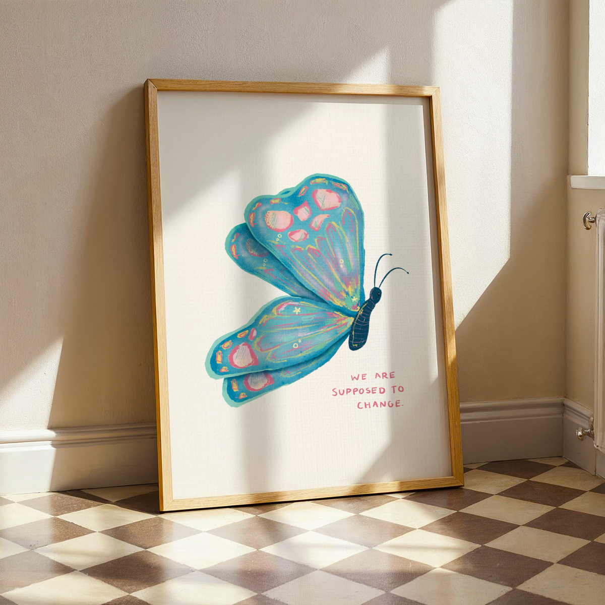 Motivational Butterfly Art Print
