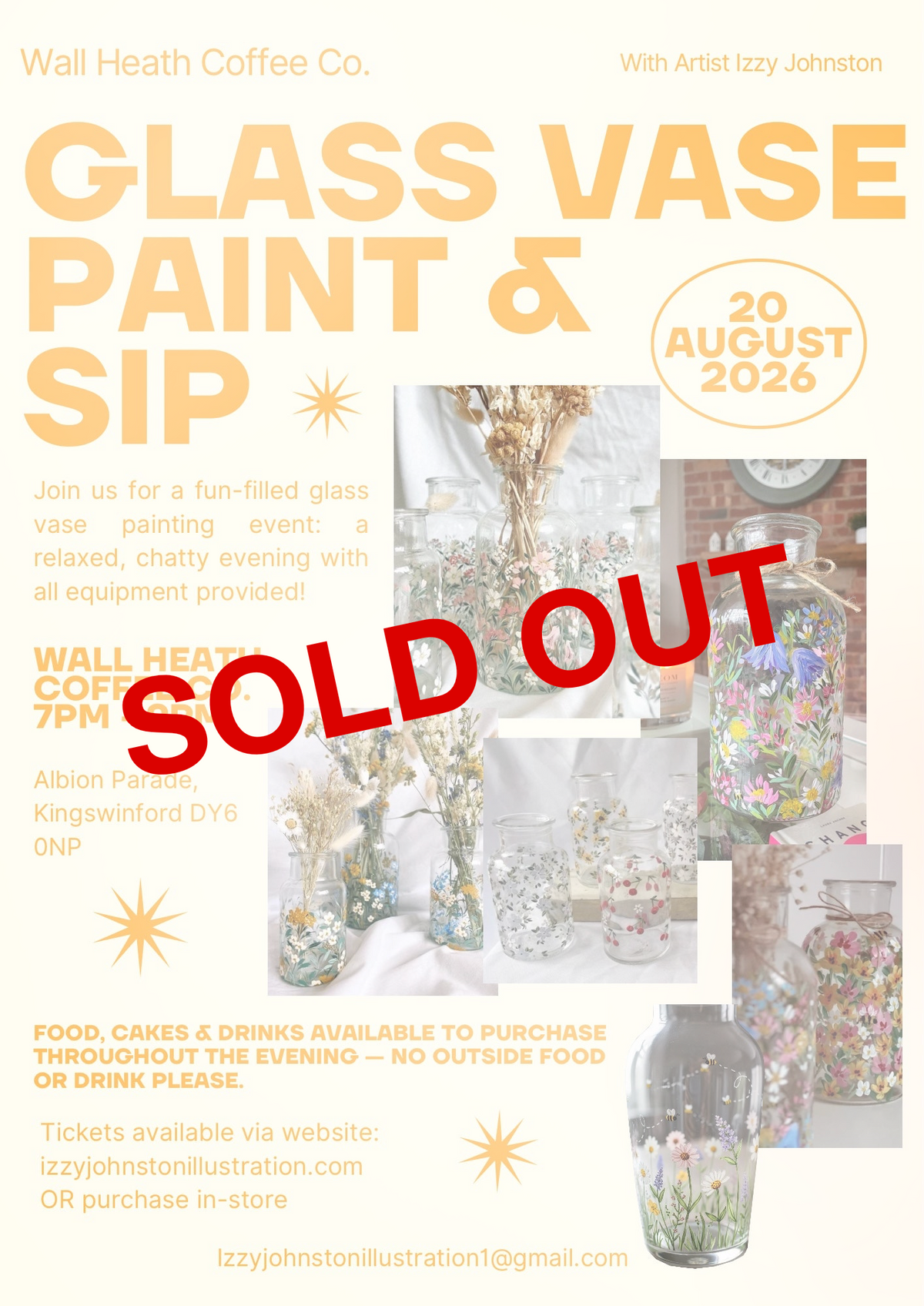 Glass Vase Paint & Sip - Wall Heath Coffee Co.