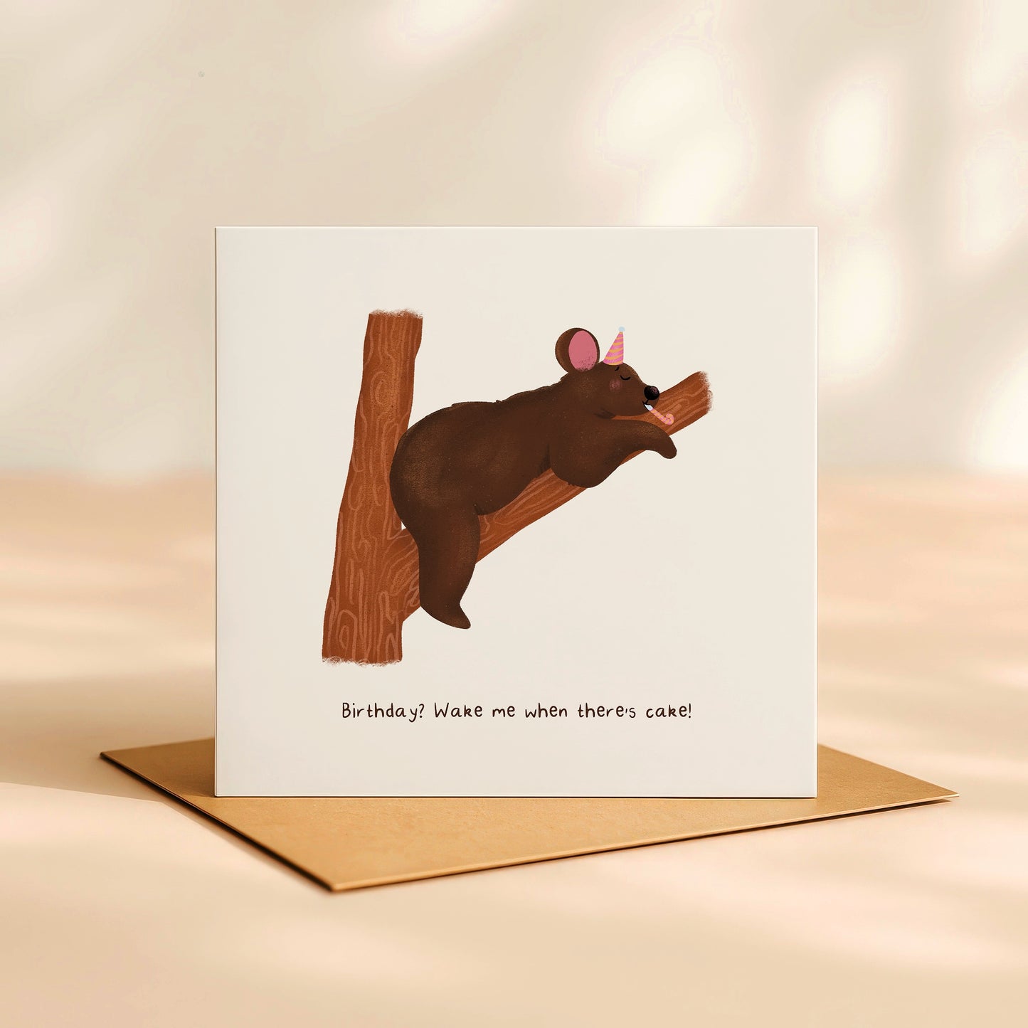 ‘Wake me up when theres cake’ Happy Birthday Card