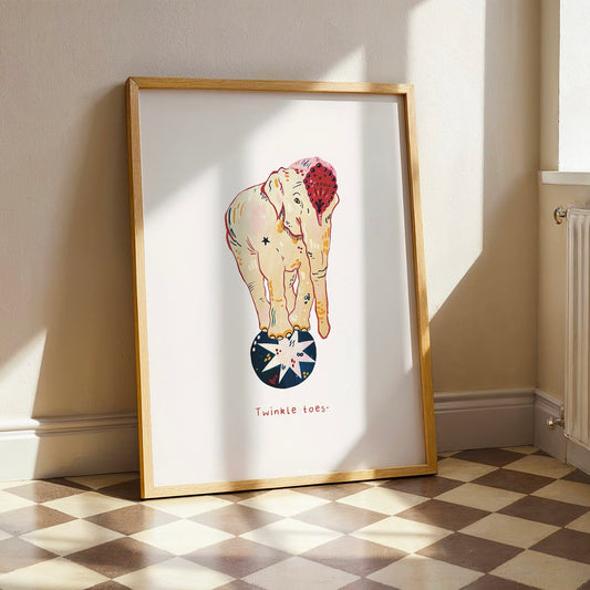 Circus Elephant Art Print