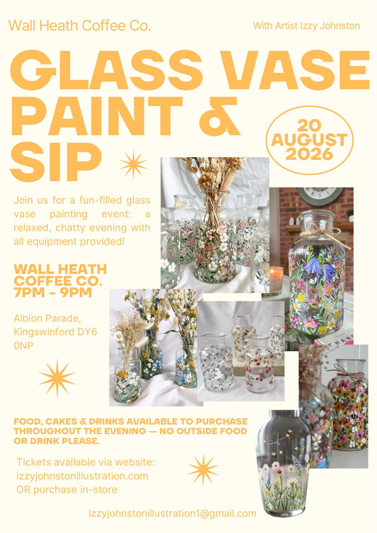 Glass Vase Paint & Sip - Wall Heath Coffee Co.